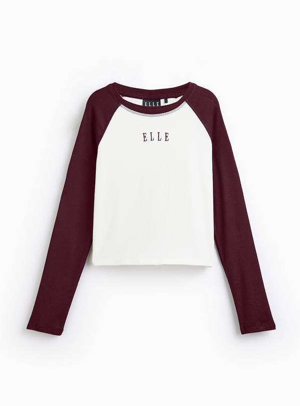 ELLE Dark Red Raglan Long Sleeve Top 8 years
